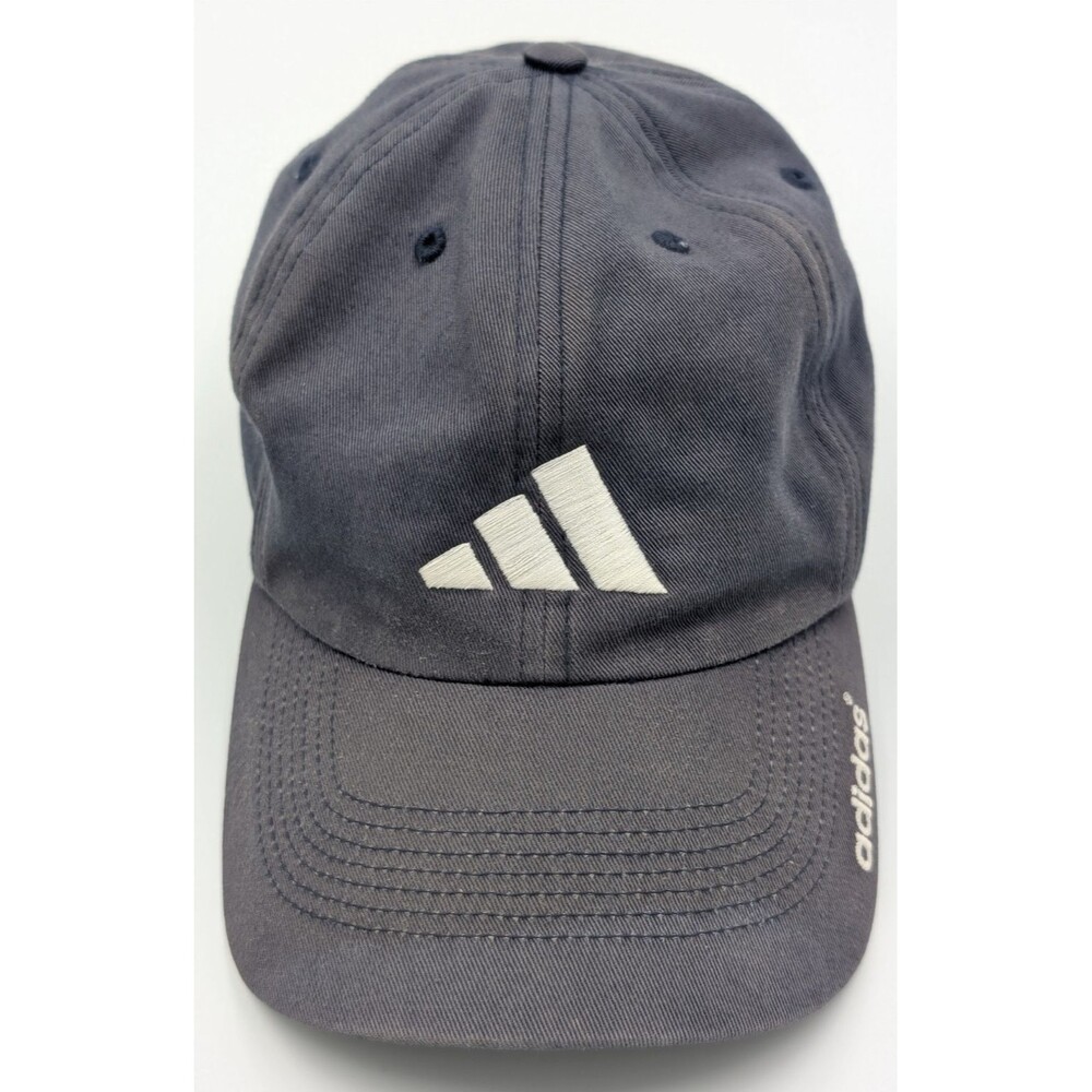 Adidas Men's One Size Hat Cap Gray With White Embroidered Logo See Description